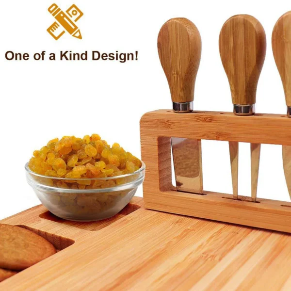 Bamboo Charcuterie Platter Serving Tray - Image 5
