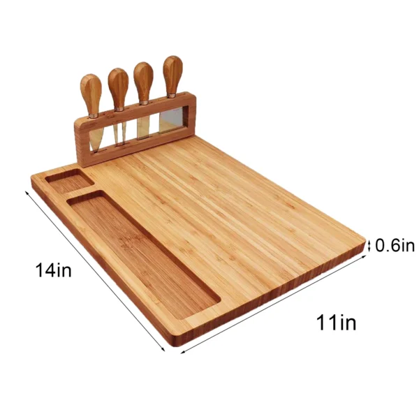Bamboo Charcuterie Platter Serving Tray - Image 6