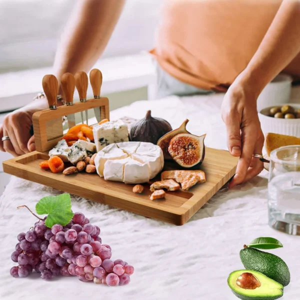 Bamboo Charcuterie Platter Serving Tray - Image 2