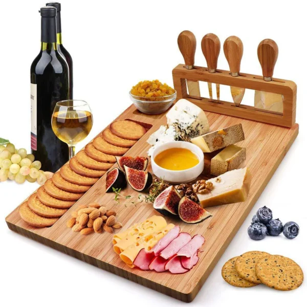 Bamboo Charcuterie Platter Serving Tray