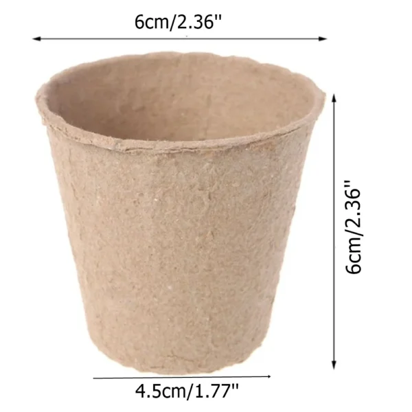 50 Pcs 6cm Seedling Pots - Biodegradable - Image 4