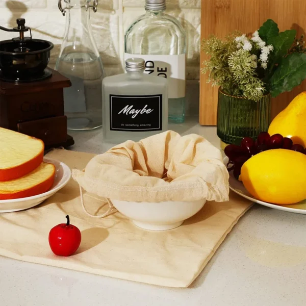 Natural Cheesecloth Strainer - Cotton - Image 5