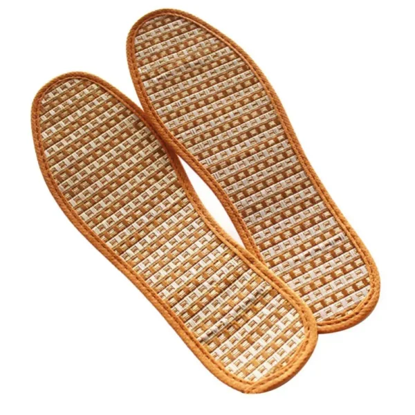 Bamboo Charcoal Hand-Woven Shoe  Insoles - Comfortable, Breathable, Anti-Bacterial