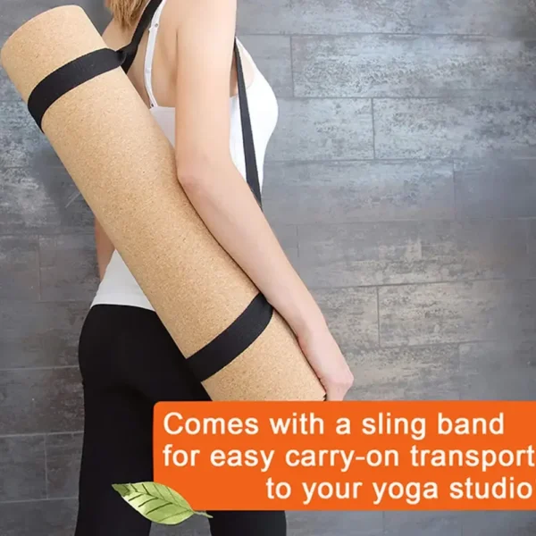Natural Cork Yoga Mat - Rubber Backing - Image 6