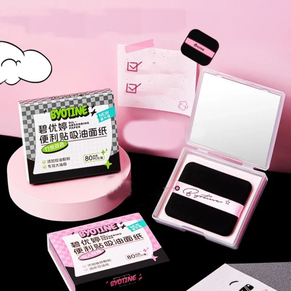 Oil Blotting Face Care Set w Mirror