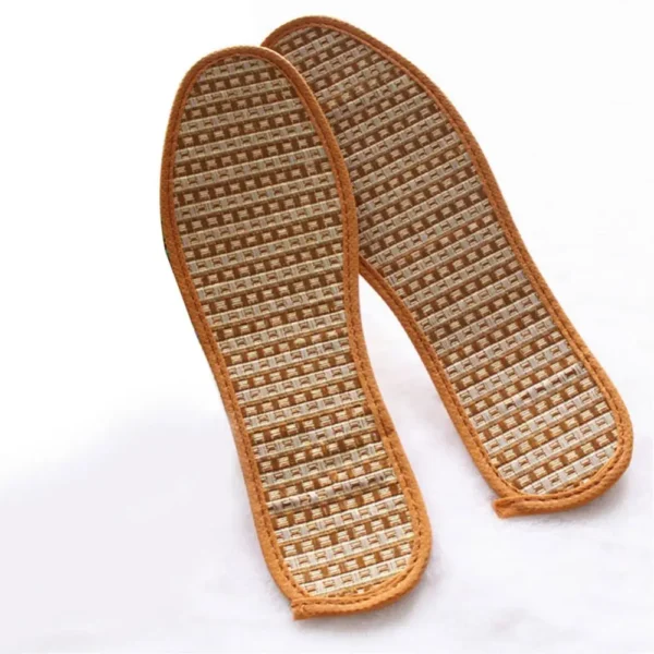 Bamboo Charcoal Hand-Woven Shoe  Insoles - Comfortable, Breathable, Anti-Bacterial - Image 3