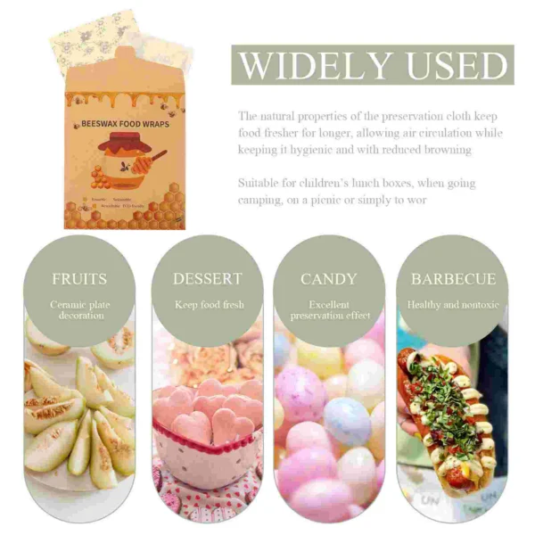 3-Pack Beeswax Food Wraps - Image 6
