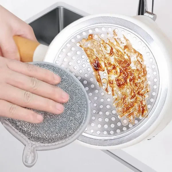 Steel Wire Sponge Scrubber - Image 3
