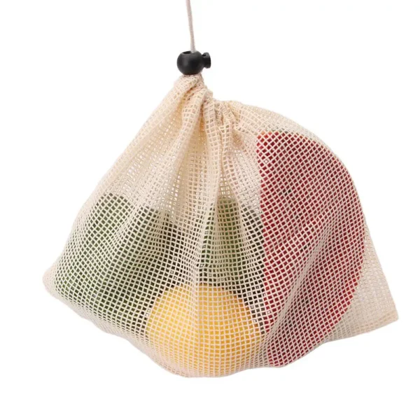 Cotton Mesh Reusable Storage Bag