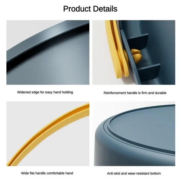 Folding Silicone Bucket with Lid - Image 5